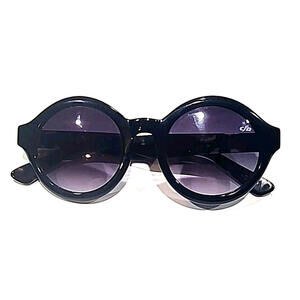 CHILLIBEANS Black Round Gray Gradient Brazilian Sunglasses